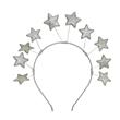 Vincha con estrellas plateadas