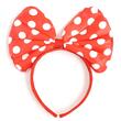 Vincha Minnie moño rojo de tela