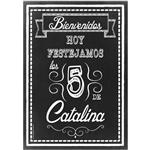 Afiche Pers. Pizarra Vintage Bienvenidos