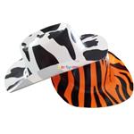 Sombrero Sheriff animal print (colores surtidos rosa, naranja, amarillo, blanco, marron)