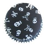 Pirotín negro calaveras 50u