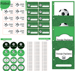 Set ESCUELA. Stickers Futbol Cesped Pers.
