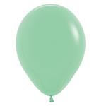Globos lisos satinados pastel verde agua 10u