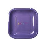 Plato cuadrado chico liso violeta 8u