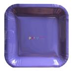 Plato cuadrado gde. liso violeta 8u