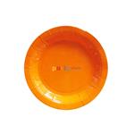 Plato redondo chico liso naranja 8u