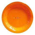 Plato redondo gde. liso naranja 8u