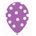 Globos lunares fondo lila 10u