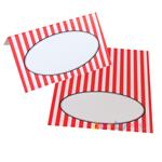 Identificador rayados rojo y blanco 12u
