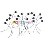 Pinches gibre pelotitas negras 6u