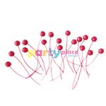 Pinches gibre pelotitas rojas 6u