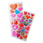 Stickers en plancha surtidas corazones 1u