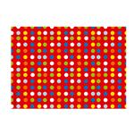 Individuales lunares multicolor 8u