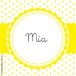 Tarjetitas pintitas amarillo 20u Pers
