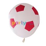 Globos pelota blanco y rojo 6u