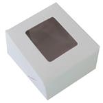 Cajita blanca rectangular chica con ventana