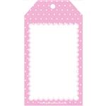 Tarjetas largas con cinta rosa con Pintitas y cinta 24u Lisos o Pers