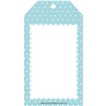 Tarjetas largas con cinta celestes pintitas 24u Lisos o Pers