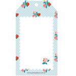Tarjetas largas con cinta shabby chic 24u Lisos o Pers