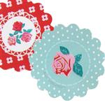 Tarjetitas flor Shabby Chic 24u