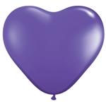 Globos corazón violeta 6u