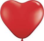Globos corazón rojo 6u