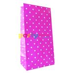 Bolsa con base lunares fucsia 10u