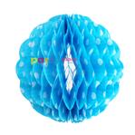 Esfera panal labiado lunares 25cm celeste