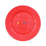 Plato plástico chico rojo 50u