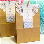 Kit souvenir Romántico bolsita, blonda, clip y tarjetita personalizada 10u