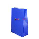 Bolsa con base lisa azul 10u