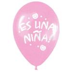 Globos Es una niña (Baby Shower) 6u