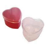 Cajita acrílica corazón chica (transparente o roja)