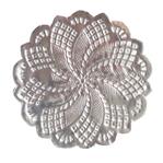 Blondas redondas plateadas 12cm 10u