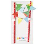 Mini banderín torta Lunares multicolor
