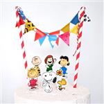Mini banderín torta Set Snoopy con personajes