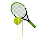 Pinche para torta tenis Pelota y raqueta rev.