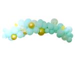 Arco de Globos Deco pared. Aqua y Oro 45p