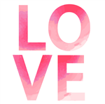 Banderin letras LOVE party