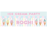Banner de papel Pastel Ice Cream Pers.