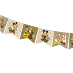 Banderín rectangular imagenes Mickey Safari