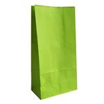 Bolsa con base lisa verde manzana 10u