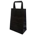 Bolsa con base lisa con maijas negra
