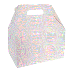 Cajita Feliz lisa rectangular blanca