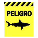 Carpita cartel PeligroTiburon 2u Pers