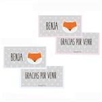 Carpitas cierra bolsa Little Fox (rosa o celeste) Pers 12u
