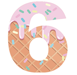 Letra o Nro. para decorar Ice Cream