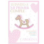 Invitacion Baby Rose Horse. Pers