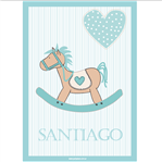 Afiche Pers. Baby Blue Horse