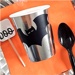 Vasos plateados halloween 6u